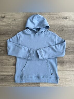 AMERICAN GIANT Womens Midweight Hoodie Medium Infinity Light Blue Relaxed Retro